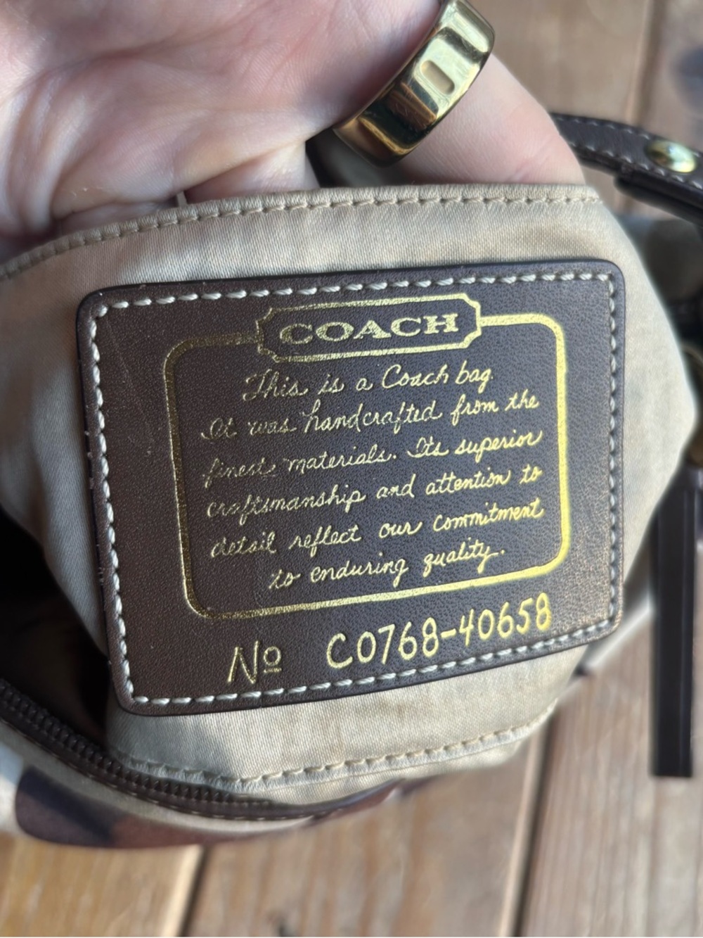 Coach Mini Hobo Handbag No. C0768-40658 - Picture 8 of 11